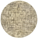 Oriental Weavers Richmond 802J3 Contemporary/Industrial Abstract Polypropylene Indoor Area Rug Ivory/ Brown 7'10" Round R802J3240RDST