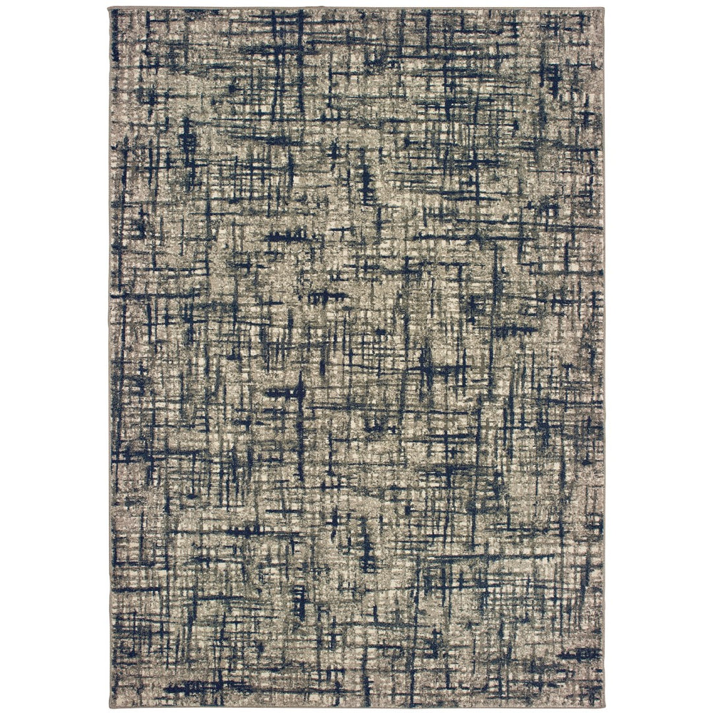 Oriental Weavers Richmond 802K3 Contemporary/Industrial Abstract Polypropylene Indoor Area Rug Grey/ Navy 12' x 15' R802K3360450ST