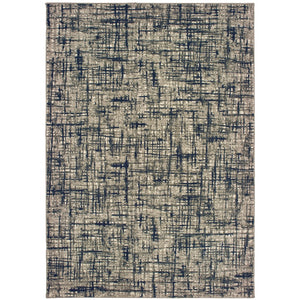 Oriental Weavers Richmond 802K3 Contemporary/Industrial Abstract Polypropylene Indoor Area Rug Grey/ Navy 12' x 15' R802K3360450ST