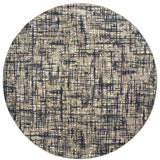 Oriental Weavers Richmond 802K3 Contemporary/Industrial Abstract Polypropylene Indoor Area Rug Grey/ Navy 7'10" Round R802K3240RDST