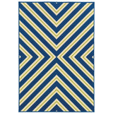 Oriental Weavers Riviera 4589L Transitional/Casual Geometric Polypropylene Indoor/Outdoor Area Rug Blue/ Ivory 8'6" x 13' R4589L259396ST