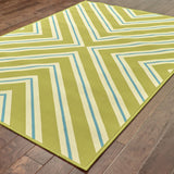 Oriental Weavers Riviera 4589M Transitional/Casual Geometric Polypropylene Indoor/Outdoor Area Rug Green/ Ivory 8'6" x 13' R4589M259396ST