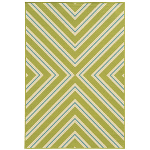 Oriental Weavers Riviera 4589M Transitional/Casual Geometric Polypropylene Indoor/Outdoor Area Rug Green/ Ivory 8'6" x 13' R4589M259396ST
