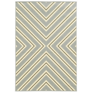 Oriental Weavers Riviera 4589P Transitional/Casual Geometric Polypropylene Indoor/Outdoor Area Rug Grey/ Ivory 8'6" x 13' R4589P259396ST