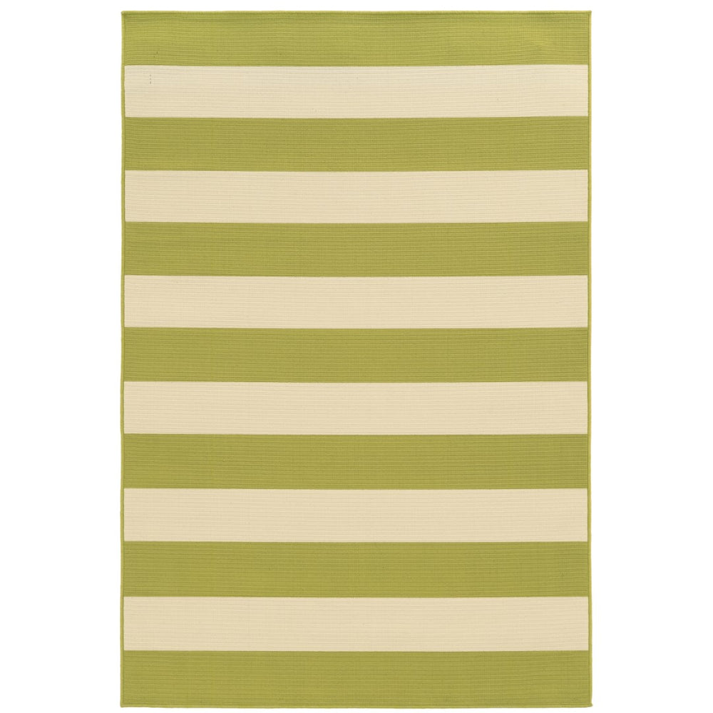 Oriental Weavers Riviera 4768E Nautical & Coastal/Farmhouse Geometric Polypropylene Indoor/Outdoor Area Rug Green/ Ivory 8'6" x 13' R4768E259396ST