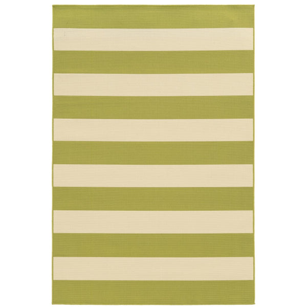 Oriental Weavers Riviera 4768E Nautical & Coastal/Farmhouse Geometric Polypropylene Indoor/Outdoor Area Rug Green/ Ivory 8'6" x 13' R4768E259396ST