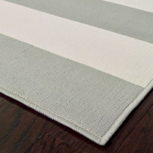 Oriental Weavers Riviera 4768H Nautical & Coastal/Farmhouse Geometric Polypropylene Indoor/Outdoor Area Rug Grey/ Ivory 8'6" x 13' R4768H259396ST