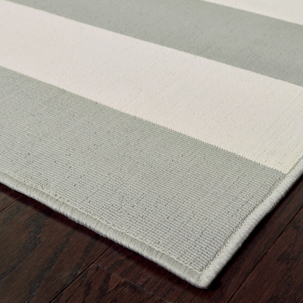 Oriental Weavers Riviera 4768H Nautical & Coastal/Farmhouse Geometric Polypropylene Indoor/Outdoor Area Rug Grey/ Ivory 8'6" x 13' R4768H259396ST