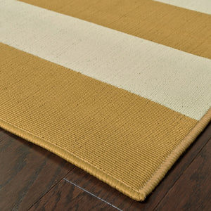 Oriental Weavers Riviera 4768K Nautical & Coastal/Farmhouse Geometric Polypropylene Indoor/Outdoor Area Rug Gold/ Ivory 8'6" x 13' R4768K259396ST