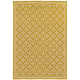 Oriental Weavers Riviera 4771H Transitional/Casual Geometric Polypropylene Indoor/Outdoor Area Rug Gold/ Ivory 8'6" x 13' R4771H259396ST