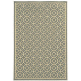 Oriental Weavers Riviera 4771M Transitional/Casual Geometric Polypropylene Indoor/Outdoor Area Rug Grey/ Ivory 8'6" x 13' R4771M259396ST