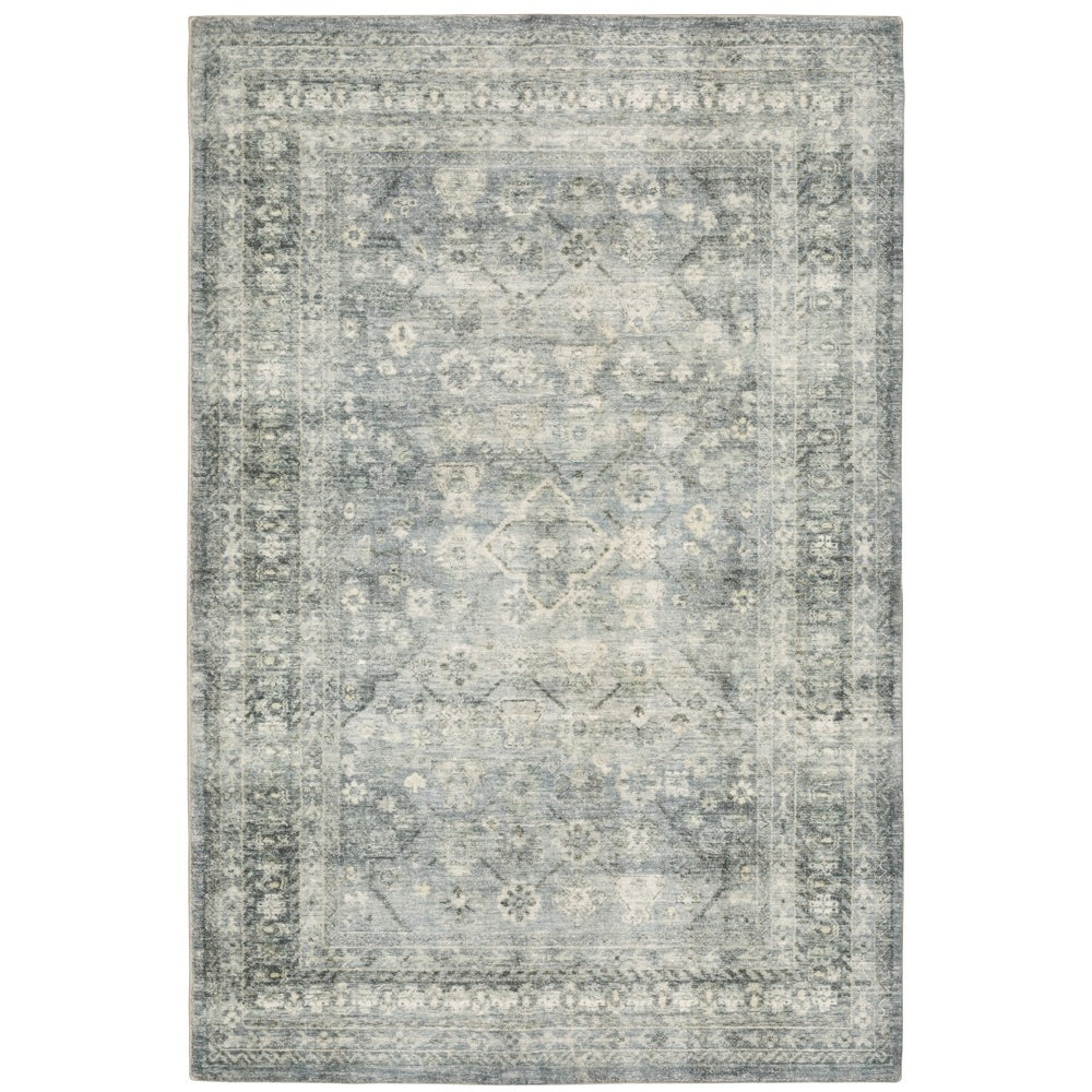 Oriental Weavers Savoy 28106 Traditional/Vintage Oriental Polyester Indoor Area Rug Blue/ Ivory 7'8" x 10' S28106240305ST