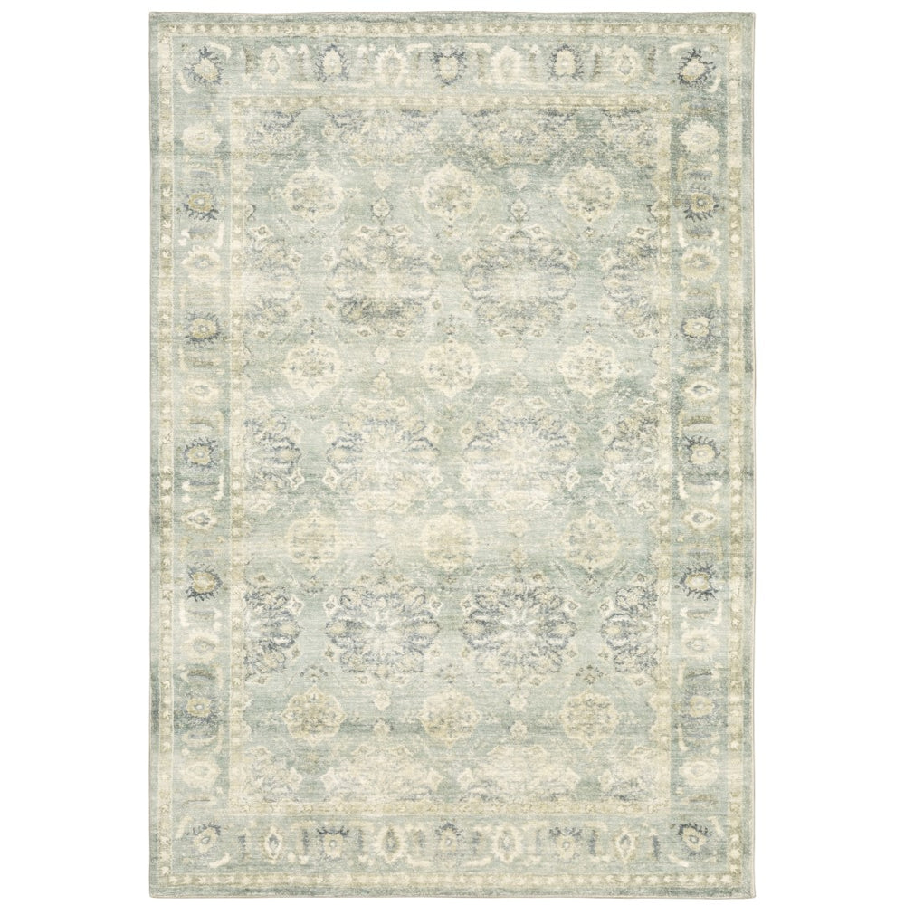 Oriental Weavers Savoy 28107 Traditional/Vintage Oriental Polyester Indoor Area Rug Silver/ Ivory 7'8" x 10' S28107240305ST