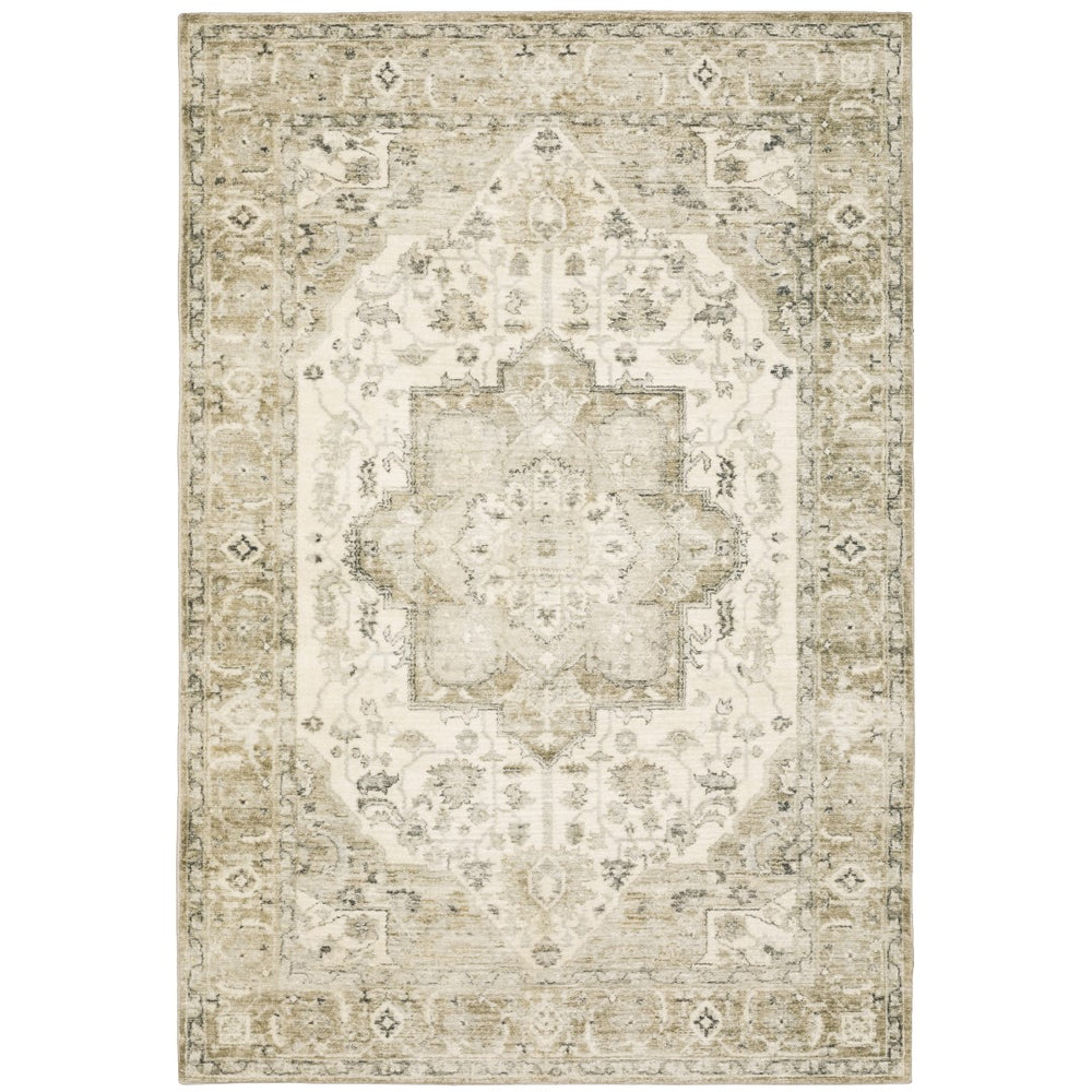 Oriental Weavers Savoy 28108 Traditional/Vintage Oriental Polyester Indoor Area Rug Tan/ Ivory 7'8" x 10' S28108240305ST