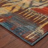 Oriental Weavers Sedona 4378H Tribal/Global Abstract Nylon, Polypropylene Indoor Area Rug Blue/ Gold 7'10" x 10'10" S4378H240330ST