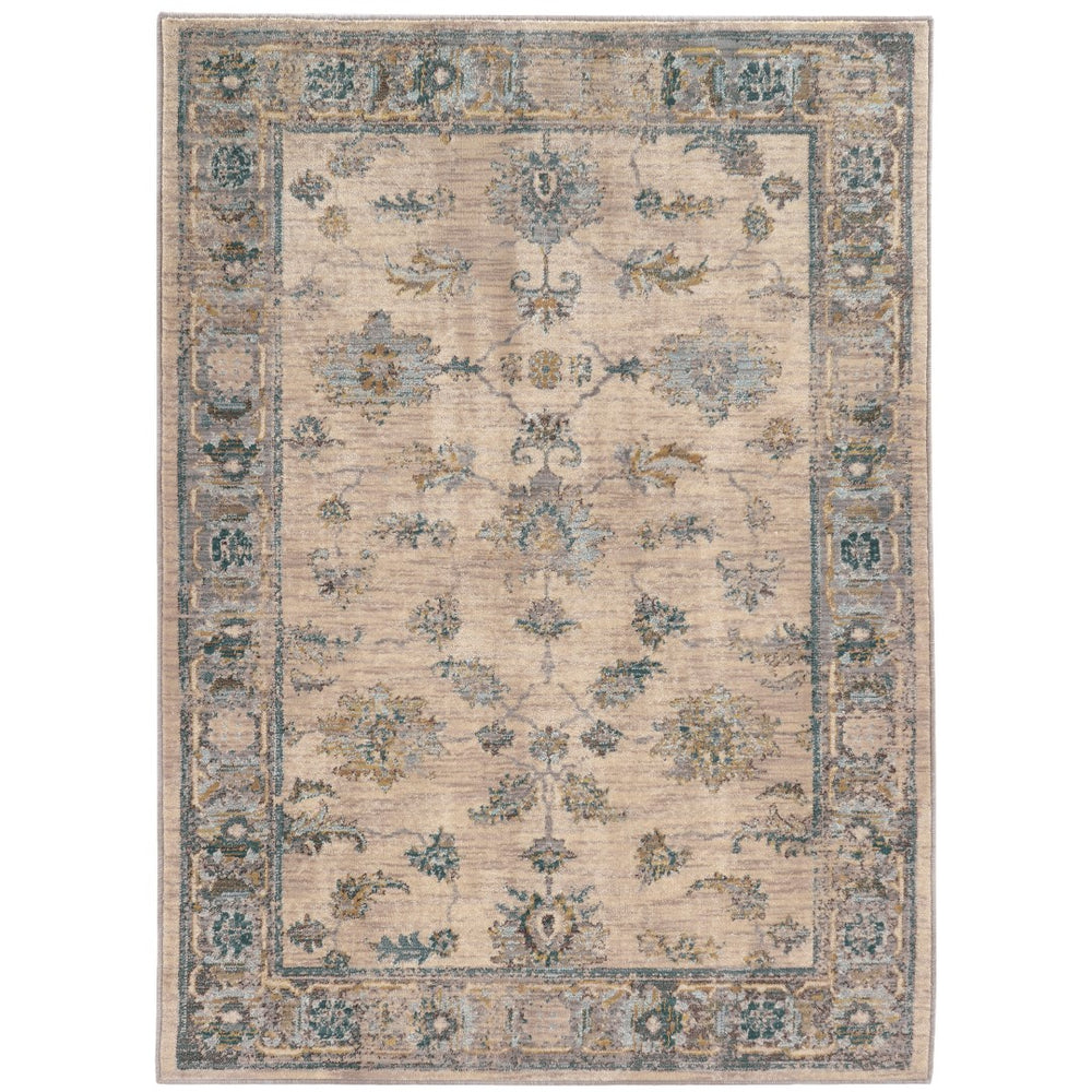 Oriental Weavers Sedona 5171C Traditional/Vintage Oriental Nylon, Polypropylene Indoor Area Rug Ivory/ Blue 9'10" x 12'10" S5171C300390ST