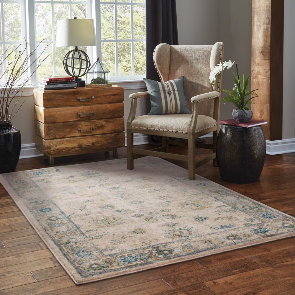 Oriental Weavers Sedona 5171C Traditional/Vintage Oriental Nylon, Polypropylene Indoor Area Rug Ivory/ Blue 9'10" x 12'10" S5171C300390ST