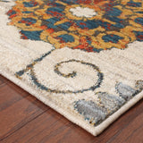 Oriental Weavers Sedona 6361A Contemporary/ Floral Nylon, Polypropylene Indoor Area Rug Ivory/ Multi 9'10" x 12'10" S6361A300390ST
