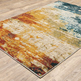 Oriental Weavers Sedona 6365A Contemporary/Industrial Abstract Nylon, Polypropylene Indoor Area Rug Blue/ Red 9'10" x 12'10" S6365A300390ST