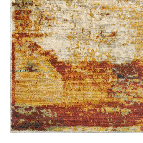 Oriental Weavers Sedona 6365A Contemporary/Industrial Abstract Nylon, Polypropylene Indoor Area Rug Blue/ Red 9'10" x 12'10" S6365A300390ST