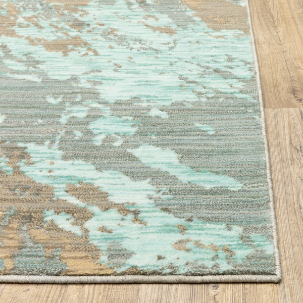 Oriental Weavers Sedona 6367A Contemporary/Industrial Abstract Nylon, Polypropylene Indoor Area Rug Blue/ Grey 9'10" x 12'10" S6367A300390ST