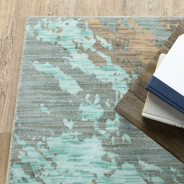 Oriental Weavers Sedona 6367A Contemporary/Industrial Abstract Nylon, Polypropylene Indoor Area Rug Blue/ Grey 9'10" x 12'10" S6367A300390ST