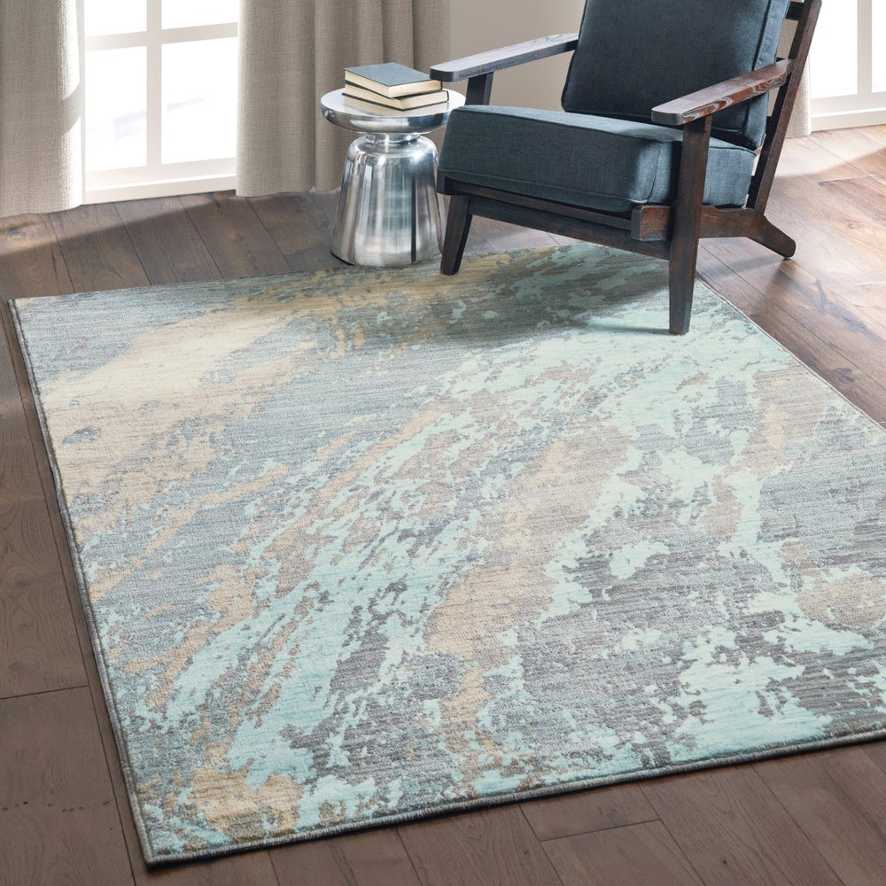 Oriental Weavers Sedona 6367A Contemporary/Industrial Abstract Nylon, Polypropylene Indoor Area Rug Blue/ Grey 9'10" x 12'10" S6367A300390ST
