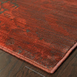 Oriental Weavers Sedona 6367B Contemporary/Industrial Abstract Nylon, Polypropylene Indoor Area Rug Red/ Grey 9'10" x 12'10" S6367B300390ST