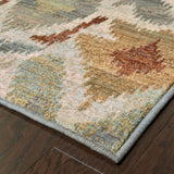 Oriental Weavers Sedona 6371C Transitional/Global Abstract Nylon, Polypropylene Indoor Area Rug Ivory/ Grey 9'10" x 12'10" S6371C300390ST