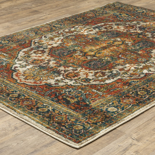 Oriental Weavers Sedona 6382B Traditional/Global Oriental Nylon, Polypropylene Indoor Area Rug Red/ Multi 9'10" x 12'10" S6382B300390ST