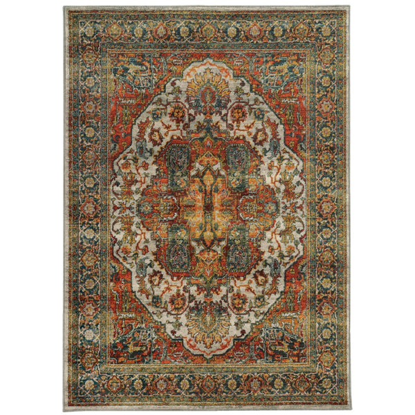 Oriental Weavers Sedona 6382B Traditional/Global Oriental Nylon, Polypropylene Indoor Area Rug Red/ Multi 9'10" x 12'10" S6382B300390ST