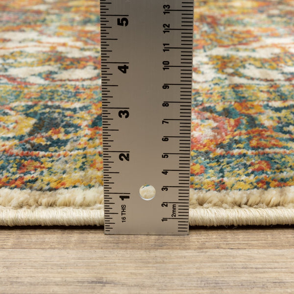 Oriental Weavers Sedona 6382B Traditional/Global Oriental Nylon, Polypropylene Indoor Area Rug Red/ Multi 7'10" Round S6382B240RDST