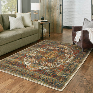 Oriental Weavers Sedona 6382B Traditional/Global Oriental Nylon, Polypropylene Indoor Area Rug Red/ Multi 9'10" x 12'10" S6382B300390ST