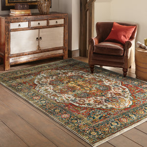 Oriental Weavers Sedona 6382B Traditional/Global Oriental Nylon, Polypropylene Indoor Area Rug Red/ Multi 9'10" x 12'10" S6382B300390ST