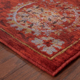 Oriental Weavers Sedona 6386E Traditional/Vintage Oriental Nylon, Polypropylene Indoor Area Rug Red/ Gold 7'10" x 10'10" S6386E240330ST