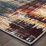 Oriental Weavers Sedona 9584A Contemporary/Industrial Abstract Nylon, Polypropylene Indoor Area Rug Blue/ Gold 9'10" x 12'10" S9584A300390ST