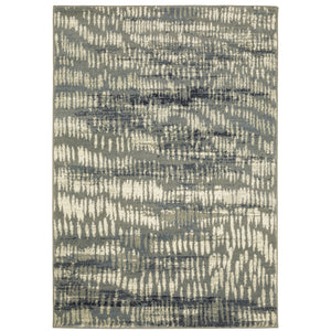 Oriental Weavers Seneca SE06A Industrial/Contemporary Abstract Polypropylene Indoor Area Rug Grey/ Beige 9'10" x 12'10" SSE06A300390ST