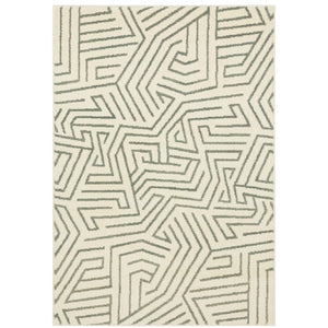 Oriental Weavers Seneca SE08A Modern & Contemporary/Transitional Geometric Polypropylene Indoor Area Rug Beige/ Grey 9'10" x 12'10" SSE08A300390ST