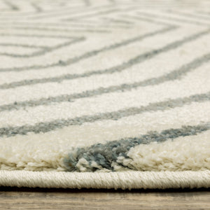 Oriental Weavers Seneca SE08A Modern & Contemporary/Transitional Geometric Polypropylene Indoor Area Rug Beige/ Grey 9'10" x 12'10" SSE08A300390ST