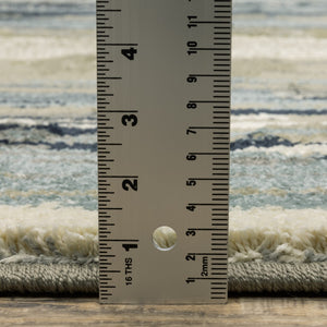 Oriental Weavers Seneca SE09A Modern & Contemporary/Industrial Abstract Polypropylene Indoor Area Rug Blue/ Green 9'10" x 12'10" SSE09A300390ST