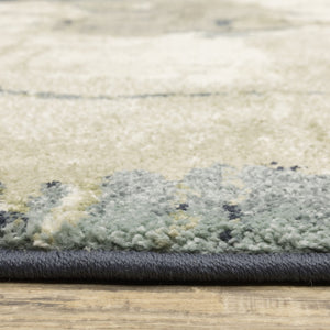 Oriental Weavers Seneca SE11A Modern & Contemporary/Industrial Abstract Polypropylene Indoor Area Rug Blue/ Grey 9'10" x 12'10" SSE11A300390ST