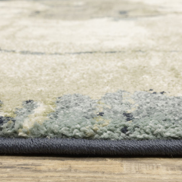 Oriental Weavers Seneca SE11A Modern & Contemporary/Industrial Abstract Polypropylene Indoor Area Rug Blue/ Grey 9'10" x 12'10" SSE11A300390ST