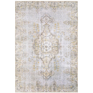 Oriental Weavers Sofia 85816 Bohemian/Traditional Oriental Polyester, Chenille Indoor Area Rug Grey/ Gold 8'3" x 11'6" S85816255350ST