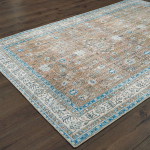 Oriental Weavers Sofia 85818 Bohemian/Traditional Oriental Polyester, Chenille Indoor Area Rug Gold/ Blue 8'3" x 11'6" S85818255350ST