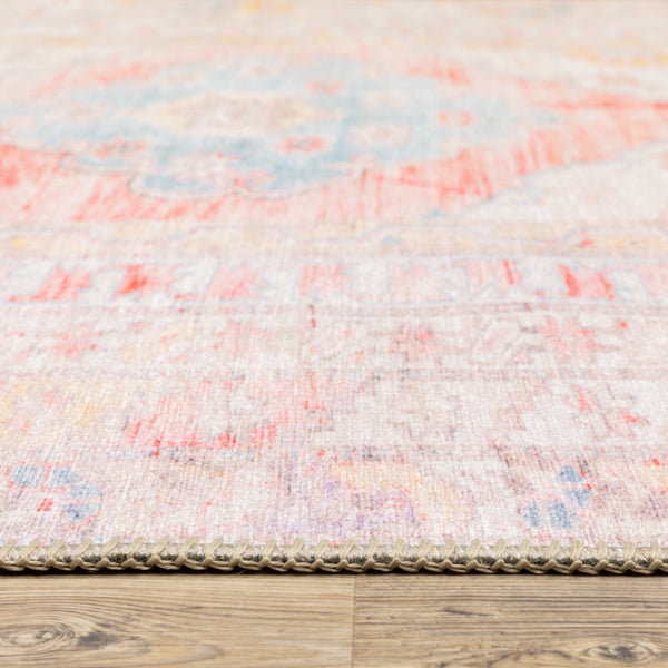 Oriental Weavers Sofia 85820 Bohemian/Traditional Oriental Polyester, Chenille Indoor Area Rug Pink/ Blue 8'3" x 11'6" S85820255350ST