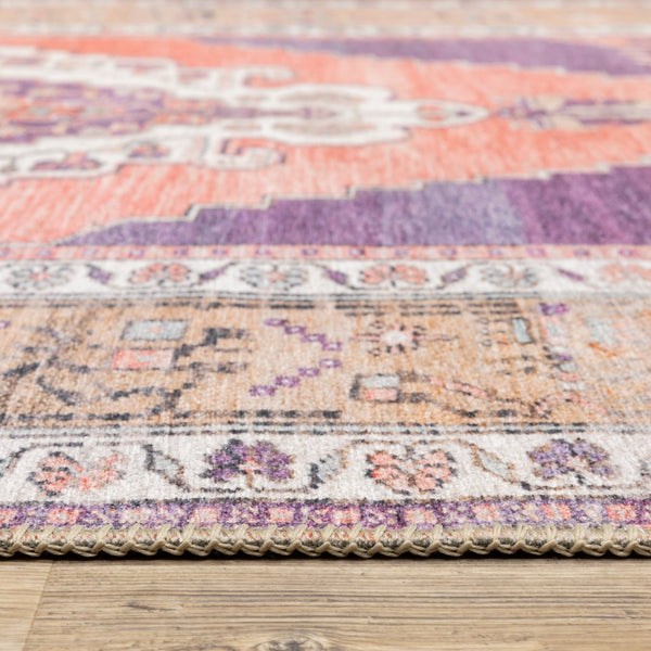 Oriental Weavers Sofia 85822 Bohemian/Traditional Oriental Polyester, Chenille Indoor Area Rug Purple/ Orange 8'3" x 11'6" S85822255350ST