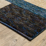 Oriental Weavers Strada STR01 Contemporary/Art-deco Geometric Nylon, Polypropylene Indoor Area Rug Gold/ Blue 10' x 13'2" SSTR01305400ST