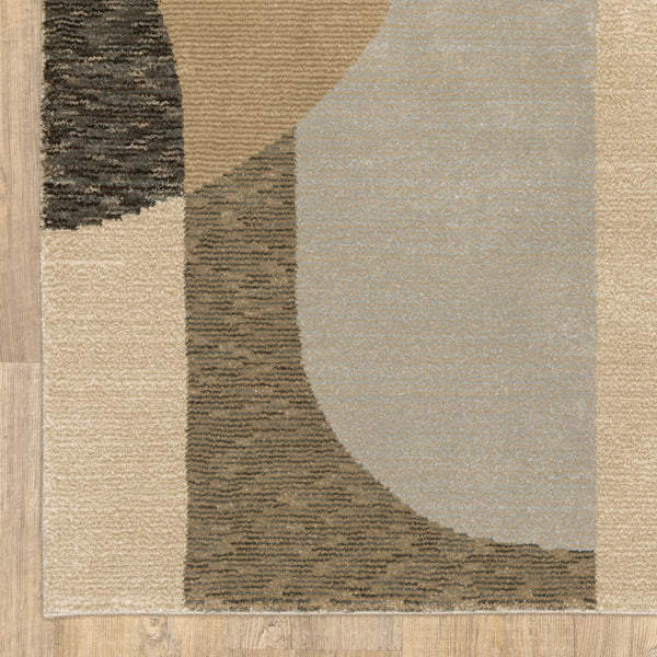 Oriental Weavers Strada STR02 Contemporary/Art-deco Geometric Nylon, Polypropylene Indoor Area Rug Brown/ Beige 10' x 13'2" SSTR02305400ST
