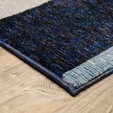 Oriental Weavers Strada STR03 Contemporary/Art-deco Geometric Nylon, Polypropylene Indoor Area Rug Blue/ Grey 7'10" x 10'10" SSTR03240343ST