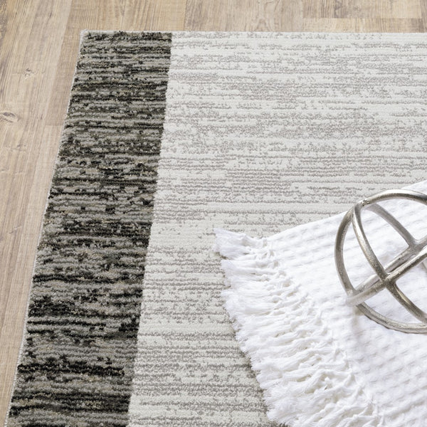 Oriental Weavers Strada STR06 Contemporary/Art-deco Geometric Nylon, Polypropylene Indoor Area Rug Charcoal/ Grey 10' x 13'2" SSTR06305400ST